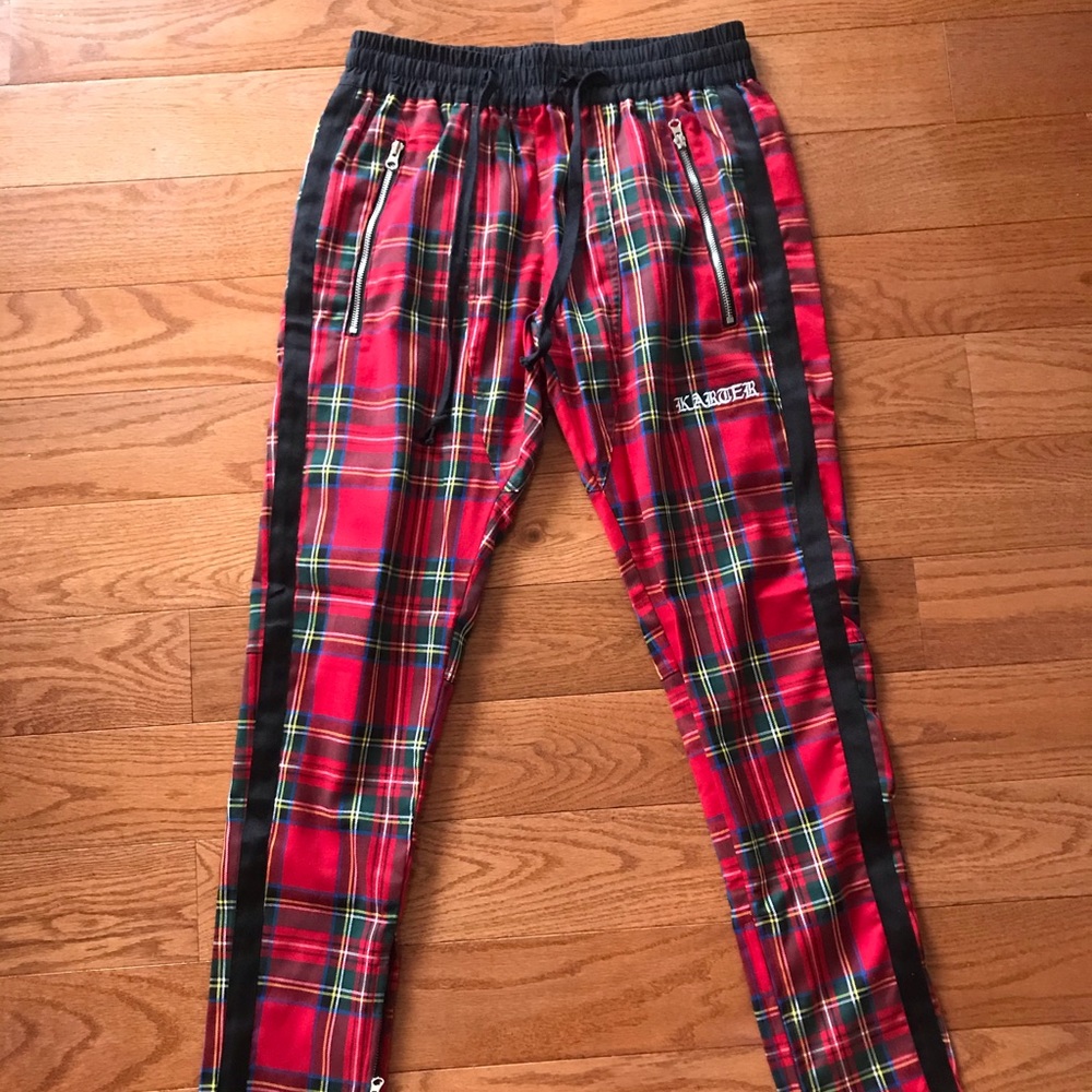 Plaid Track Pants